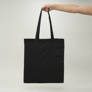 BOLSA DE ALGODÓN NEGRA 42X38 CM