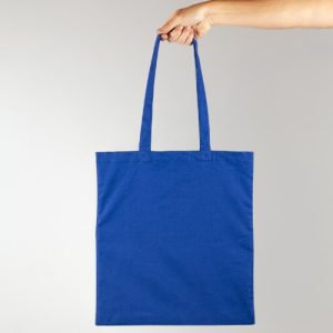 BOLSA DE ALGODÓN AZUL 42X38 CM