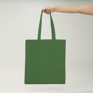 BOLSA DE ALGODÓN VERDE 42X38 CM