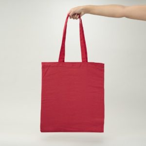 BOLSA DE ALGODÓN ROJA 6OZ 42X38 CM