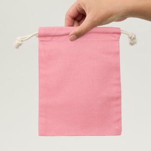 SAQUITO DE ALGODÓN DE 45 ONZAS ROSADO 19X14 CM