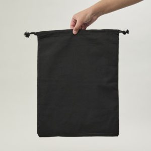 SAQUITO DE ALGODÓN NEGRO 40X30 CM