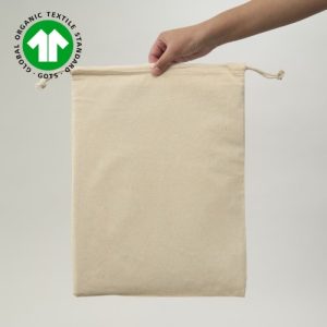 SAQUITO DE ALGODÓN ORGÁNICO CERTIFICADO 40X30 CM