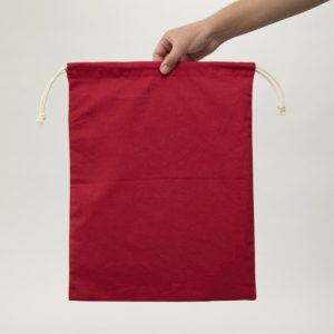 SAQUITO DE ALGODÓN ROJO 40X30 CM