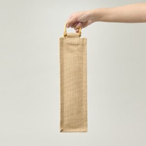 BOLSA DE YUTE PARA 1 BOTELLA DE VINO 35X10X10 (CM)