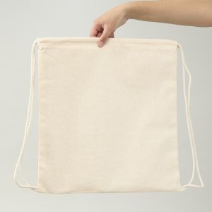 BOLSA DE ALGODÓN TIPO MORRAL 42X38 CM